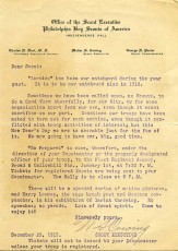 1915 Philadelphia Council Service Watchword Letter