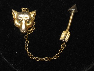 OA Minsi Lodge # 5 Gold Emerald Totem Pin