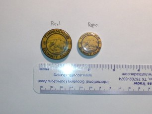 Timpanagos Summit Club Real vs Reproduction Pins